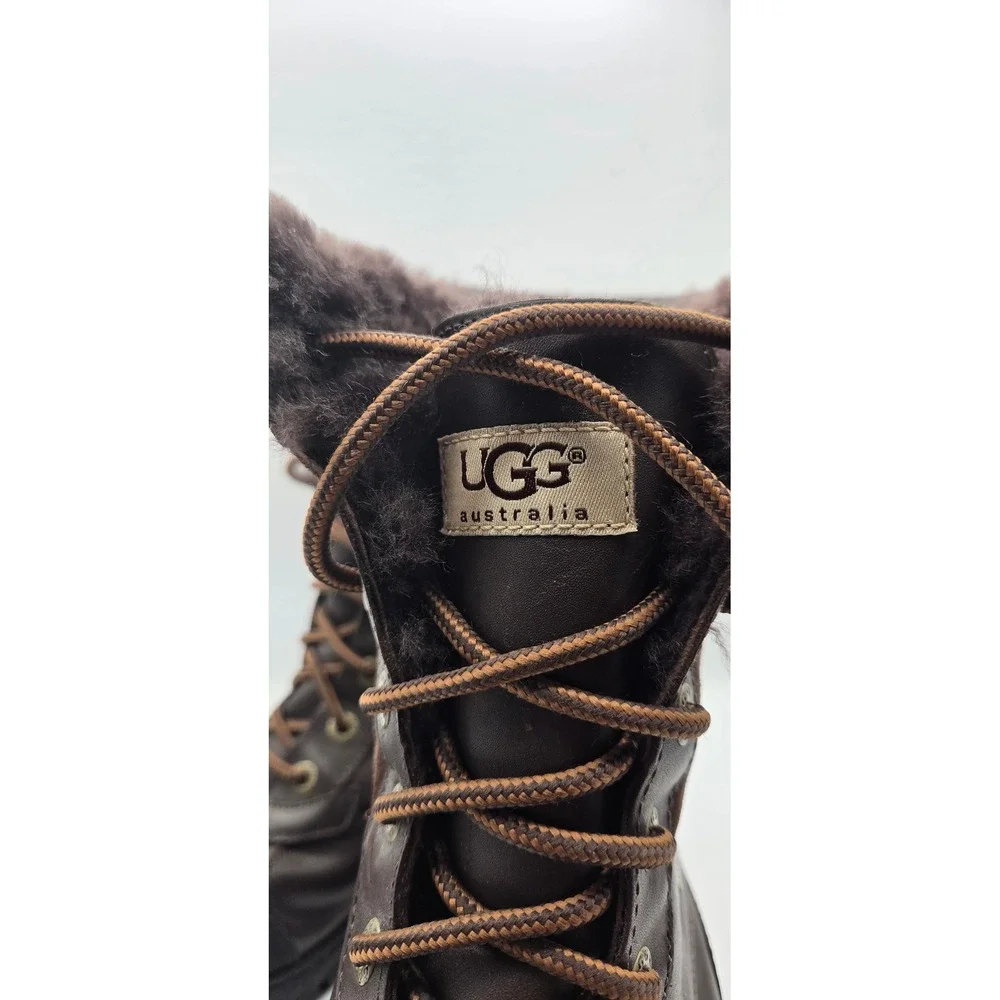 UGG Adirondack II Womens Boots Size 9 Brown Waterproof Leather Vibram 5446
